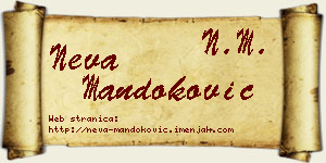 Neva Mandoković vizit kartica